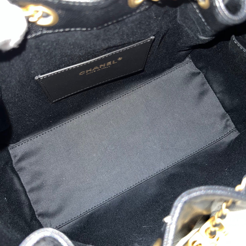 Chanel 25 Small Hobo Bag in Black Caviar and AGHW (Model: AS5293)