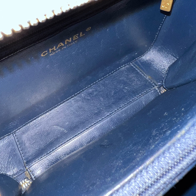 Chanel Medium Filigree Vanity in Navy Caviar and AGHW