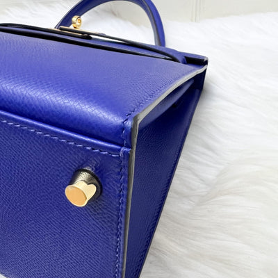 Hermes Kelly 28 Sellier in Bleu Electrique Epsom Leather and GHW