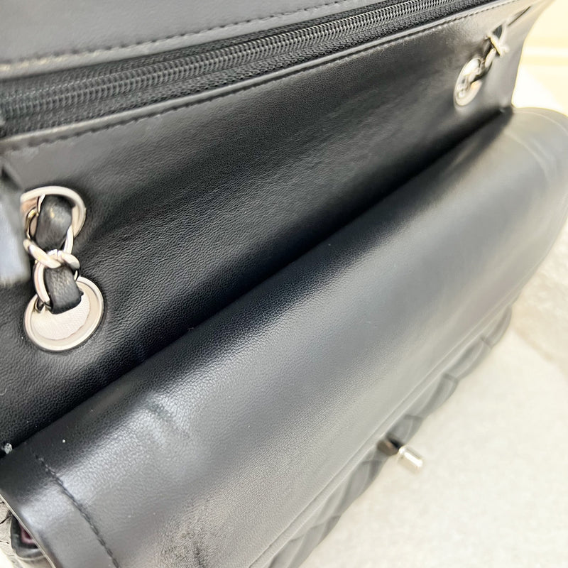 Chanel Medium Classic Flap CF in Black Lambskin and SHW