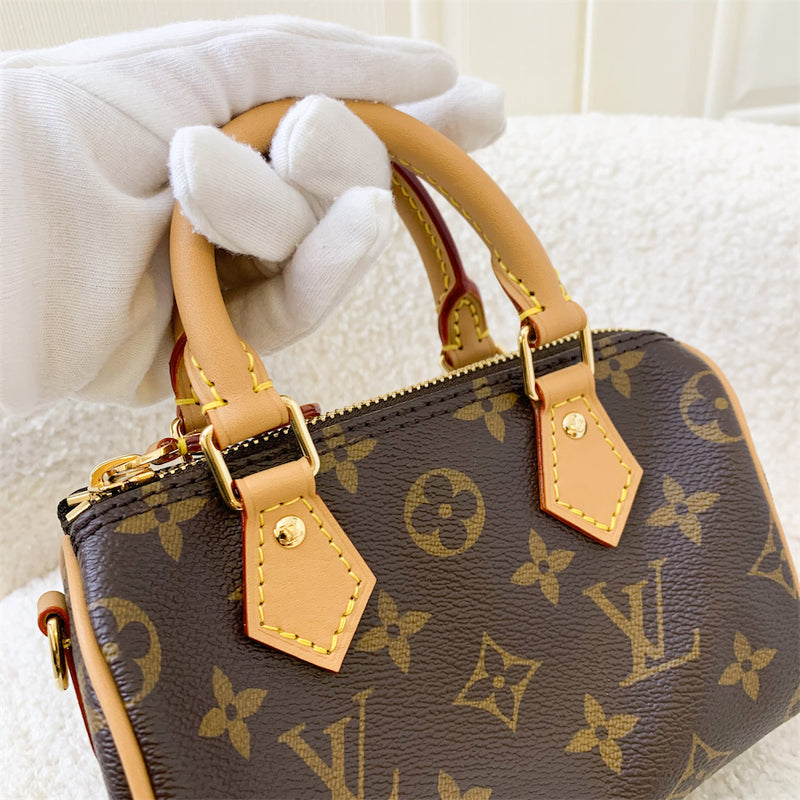 LV Nano Speedy in Monogram Canvas GHW