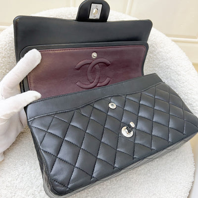 Chanel Medium Classic Flap CF in Black Lambskin and SHW