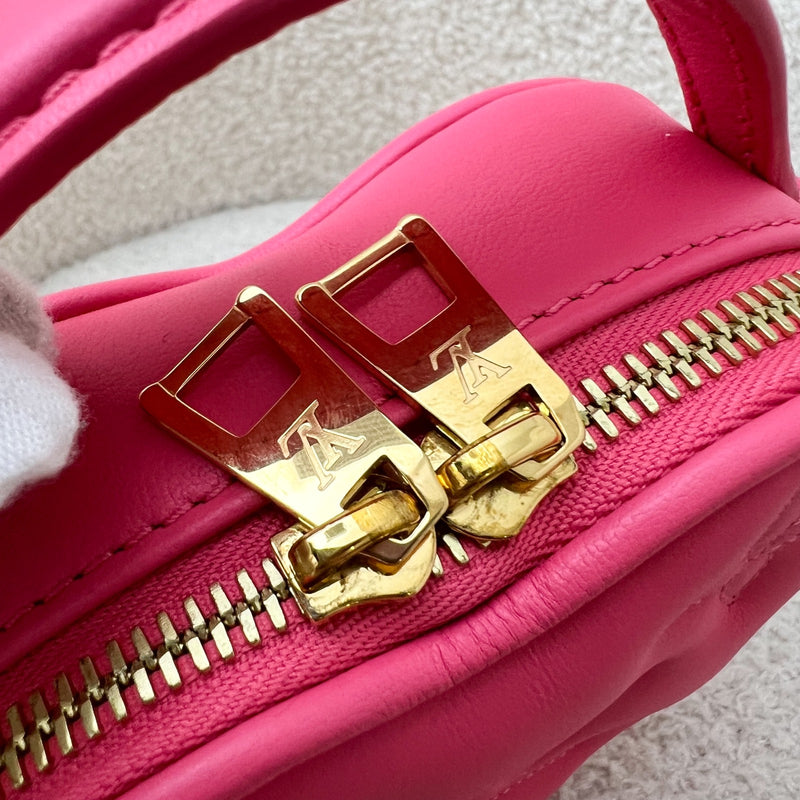 LV KeepMyHeart Bag in Neon Pink Debossed Monogram Calfskin and GHW