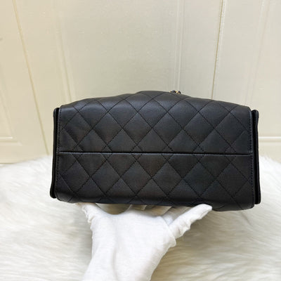Chanel 25 Small Hobo Bag in Black Caviar and AGHW (Model: AS5293)