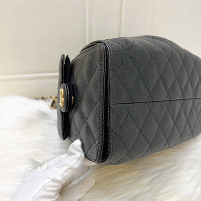 Chanel 25 Small Hobo Bag in Black Caviar and AGHW (Model: AS5293)