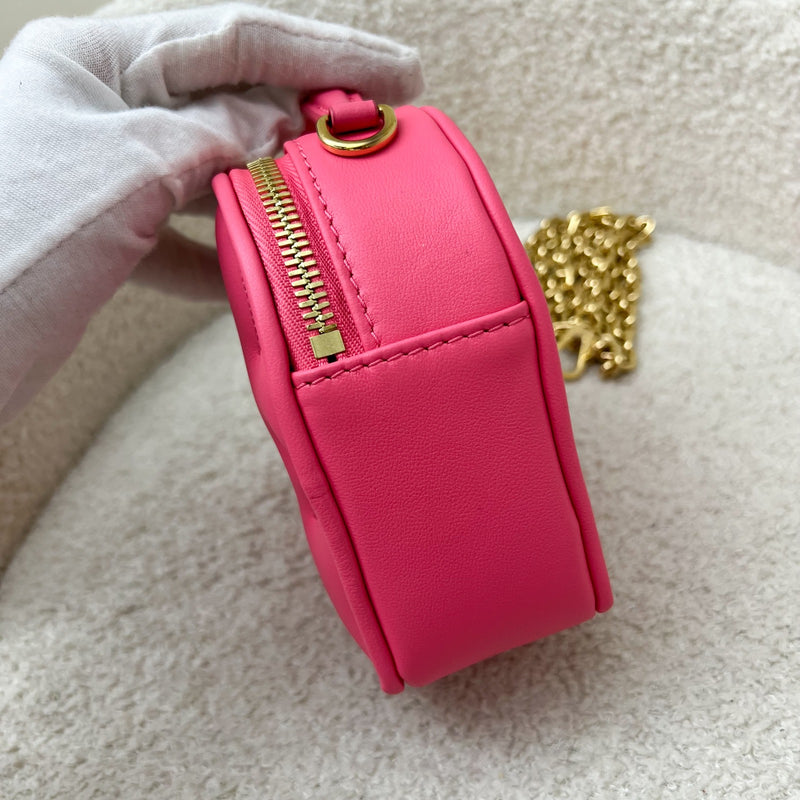 LV KeepMyHeart Bag in Neon Pink Debossed Monogram Calfskin and GHW