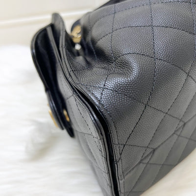 Chanel 25 Small Hobo Bag in Black Caviar and AGHW (Model: AS5293)