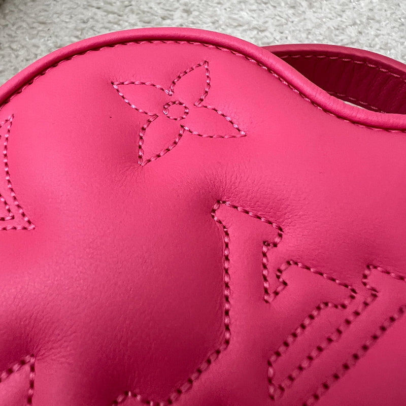 LV KeepMyHeart Bag in Neon Pink Debossed Monogram Calfskin and GHW