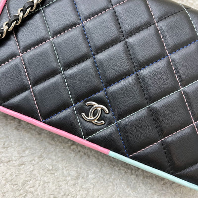 Chanel Seasonal Full Flap Wallet on Chain WOC in Black Lambskin and SHW (Model: A81991)