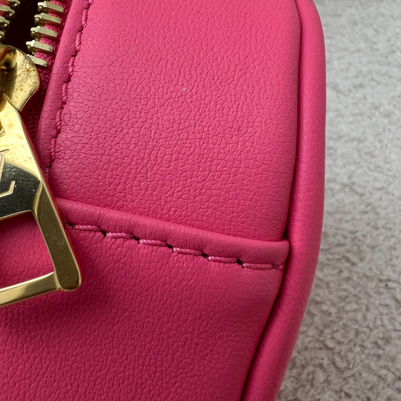 LV KeepMyHeart Bag in Neon Pink Debossed Monogram Calfskin and GHW