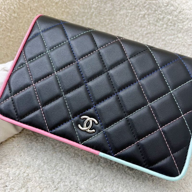 Chanel Seasonal Full Flap Wallet on Chain WOC in Black Lambskin and SHW (Model: A81991)