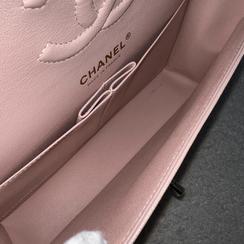 Chanel Small Classic Flap CF in 21C Rose Clair Light Pink Caviar and LGHW