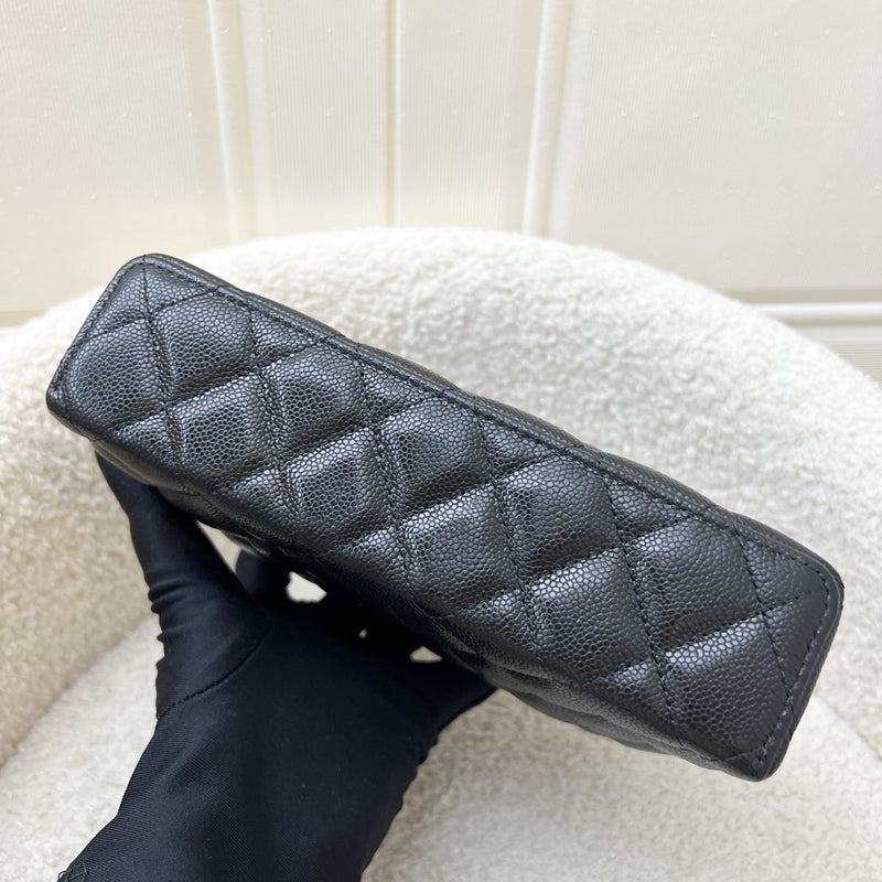 [Dec 2024] Chanel Vanity / Clutch with Chain (LP Style Bag) in Black Caviar and LGHW (Model: AP4385)