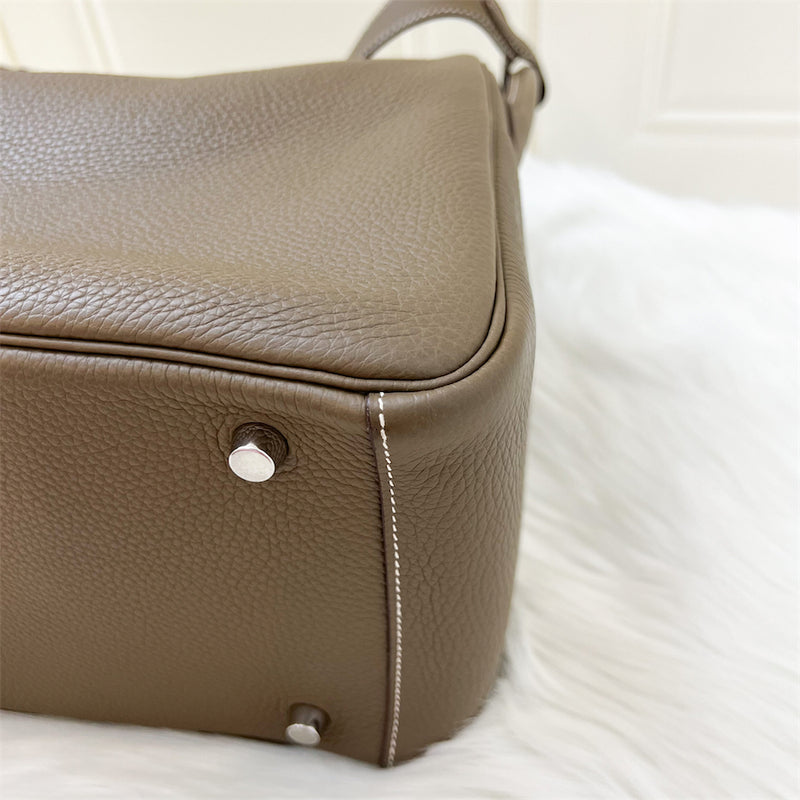 Hermes Lindy 30 in Etoupe Clemence Leather PHW