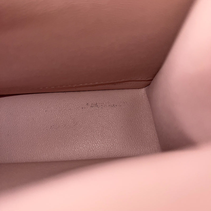 Chanel Small Classic Flap CF in 21C Rose Clair Light Pink Caviar and LGHW