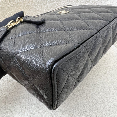 [Dec 2024] Chanel Vanity / Clutch with Chain (LP Style Bag) in Black Caviar and LGHW (Model: AP4385)