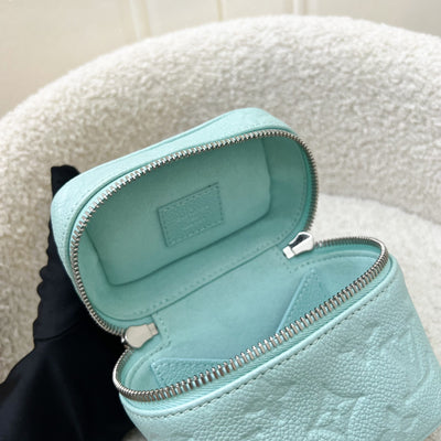LV Micro Vanity in Baby Blue Monogram Empreinte Leather and SHW (Model: M82193)