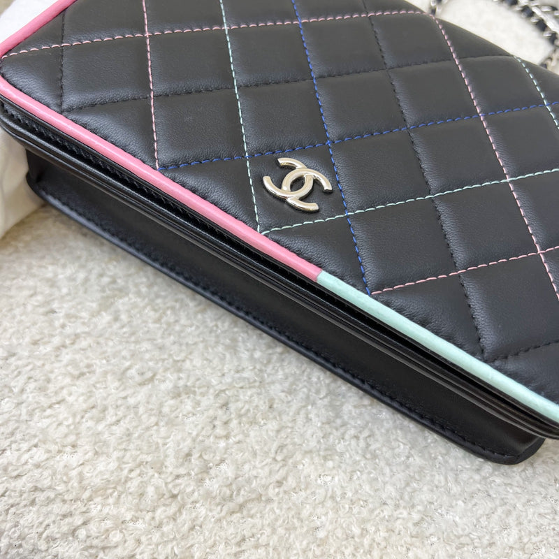 Chanel Seasonal Full Flap Wallet on Chain WOC in Black Lambskin and SHW (Model: A81991)