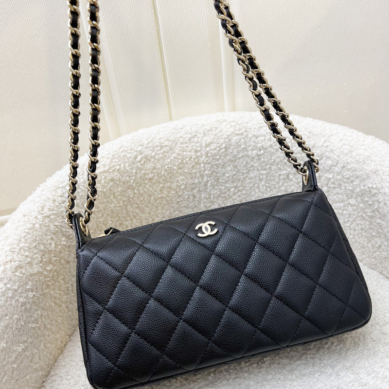 Chanel 25A Clutch on Chain in Black Caviar and LGHW (Model: AP4704)
