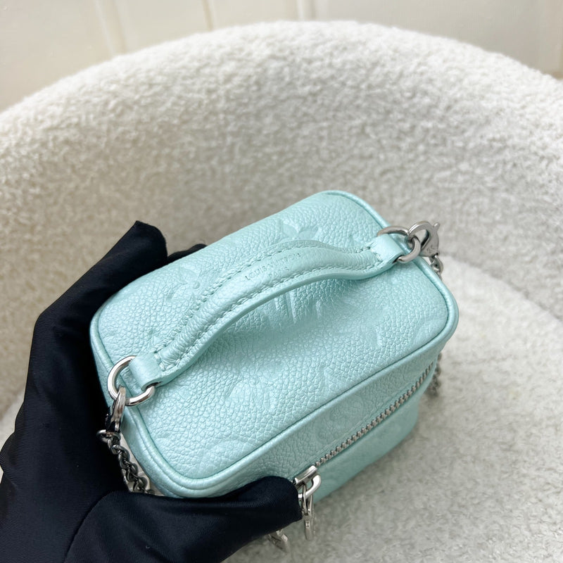 LV Micro Vanity in Baby Blue Monogram Empreinte Leather and SHW (Model: M82193)