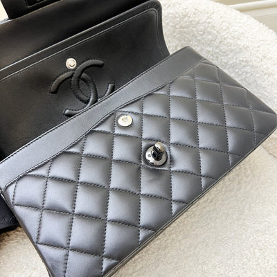Chanel Small Classic Flap CF in So Black Lambskin and Black HW (Model: A01113)