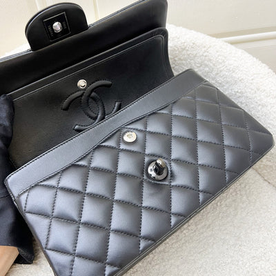 Chanel Small Classic Flap CF in So Black Lambskin and Black HW (Model: A01113)