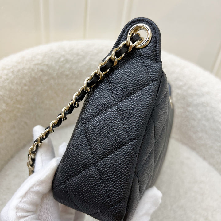 Chanel 25A Clutch on Chain in Black Caviar and LGHW (Model: AP4704