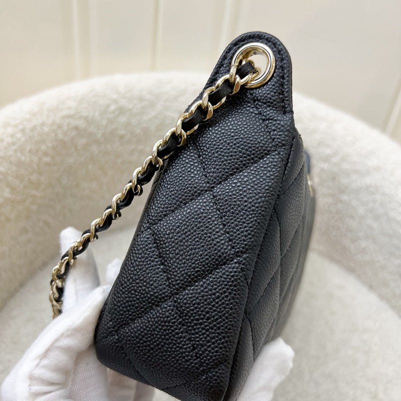 Chanel 25A Clutch on Chain in Black Caviar and LGHW (Model: AP4704)