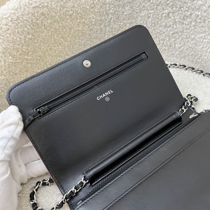 Chanel Seasonal Full Flap Wallet on Chain WOC in Black Lambskin and SHW (Model: A81991)