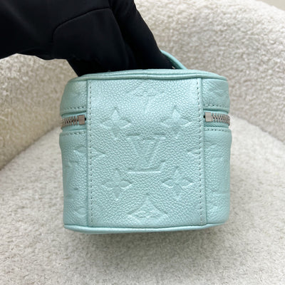 LV Micro Vanity in Baby Blue Monogram Empreinte Leather and SHW (Model: M82193)