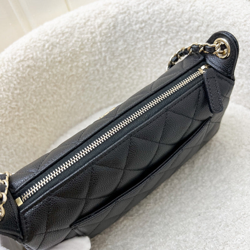 Chanel 25A Clutch on Chain in Black Caviar and LGHW (Model: AP4704)