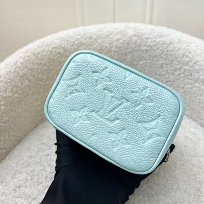LV Micro Vanity in Baby Blue Monogram Empreinte Leather and SHW (Model: M82193)