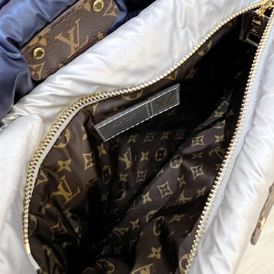 Louis Vuitton LV Maxi Multi Pochette Accessoires MPA In Metallic Navy and Silver Nylon (Model: M21057)