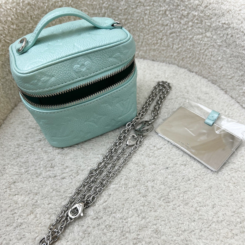 LV Micro Vanity in Baby Blue Monogram Empreinte Leather and SHW (Model: M82193)