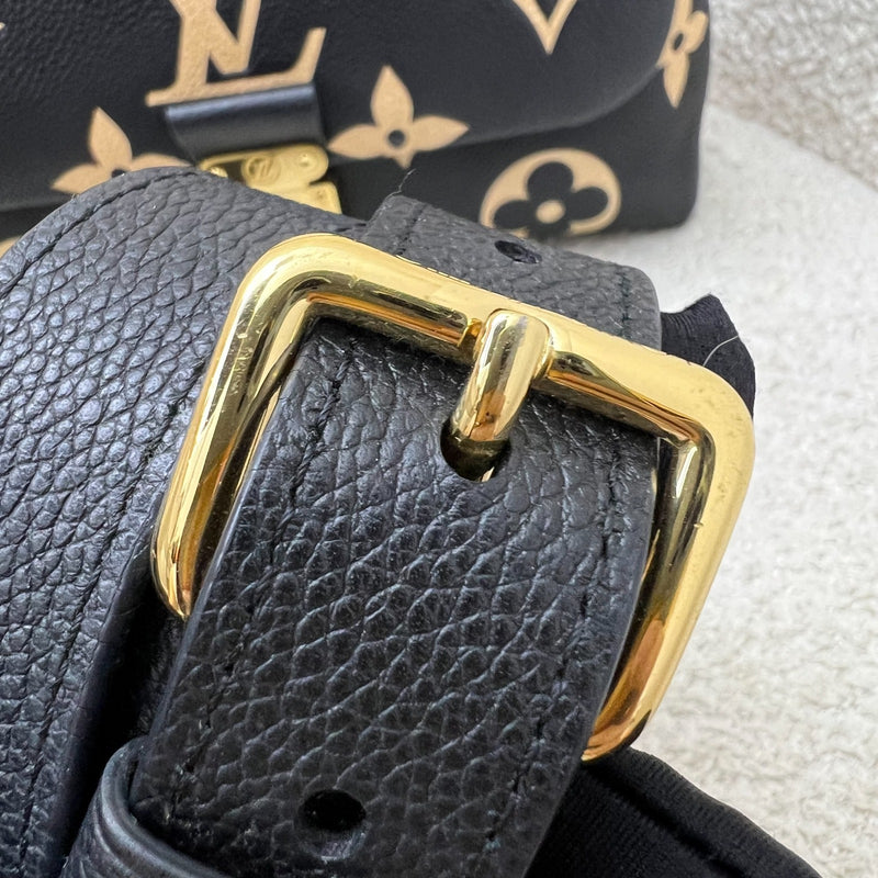 LV Madeleine BB in Black and Creme Giant Monogram Empreinte Leather and GHW (Model: M45978)