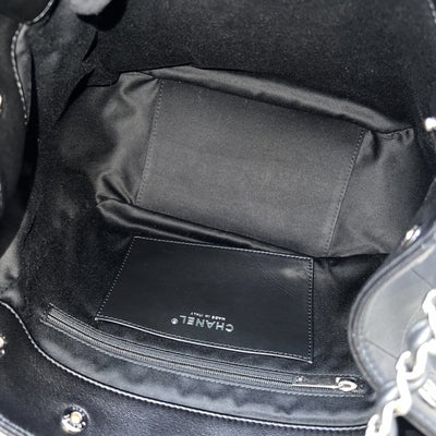 Chanel 25P Tote Bag in Black Shiny Lambskin and SHW (Model: AS5418)