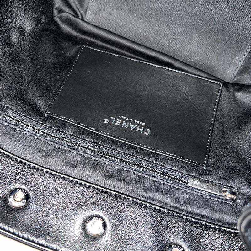 Chanel 25P Tote Bag in Black Shiny Lambskin and SHW (Model: AS5418)