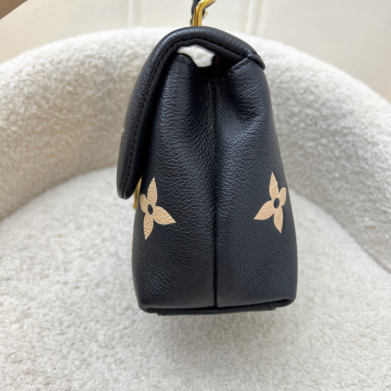LV Madeleine BB in Black and Creme Giant Monogram Empreinte Leather and GHW (Model: M45978)