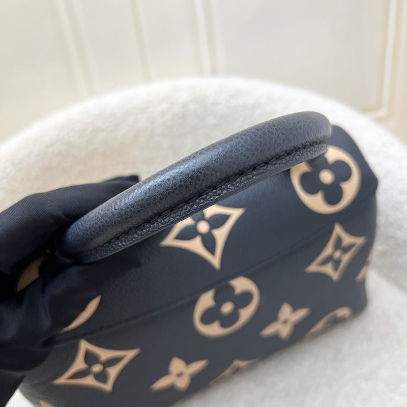 LV Madeleine BB in Black and Creme Giant Monogram Empreinte Leather and GHW (Model: M45978)