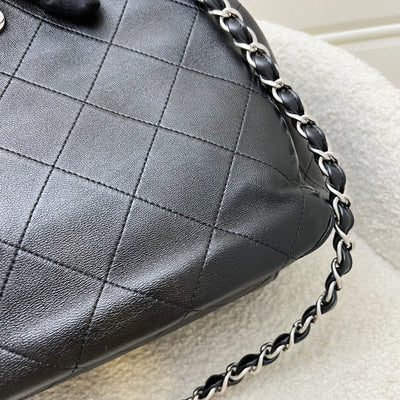 Chanel 25P Tote Bag in Black Shiny Lambskin and SHW (Model: AS5418)