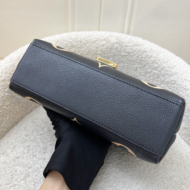 LV Madeleine BB in Black and Creme Giant Monogram Empreinte Leather and GHW (Model: M45978)