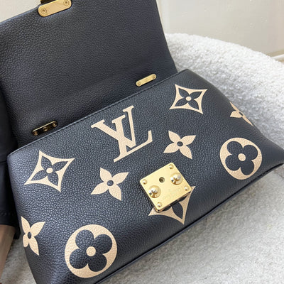 LV Madeleine BB in Black and Creme Giant Monogram Empreinte Leather and GHW (Model: M45978)