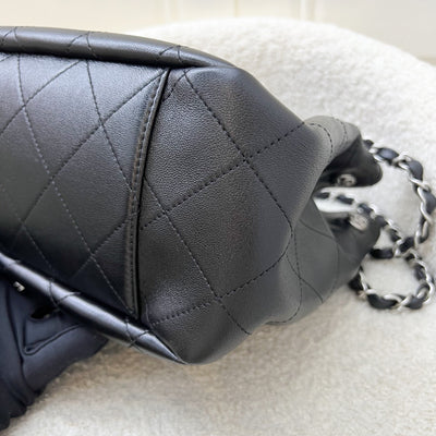 Chanel 25P Tote Bag in Black Shiny Lambskin and SHW (Model: AS5418)