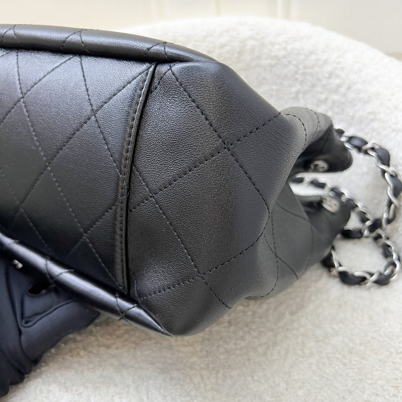 Chanel 25P Tote Bag in Black Shiny Lambskin and SHW (Model: AS5418)