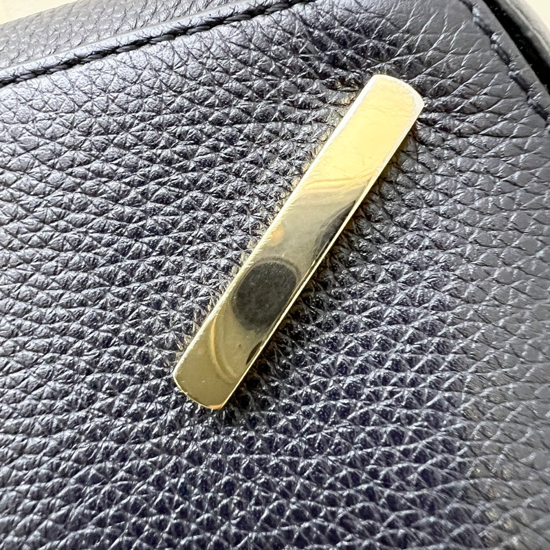 Loewe Medium Puzzle Bag In Bicolor (Dark Navy and Black) Grained Calfskin and GHW