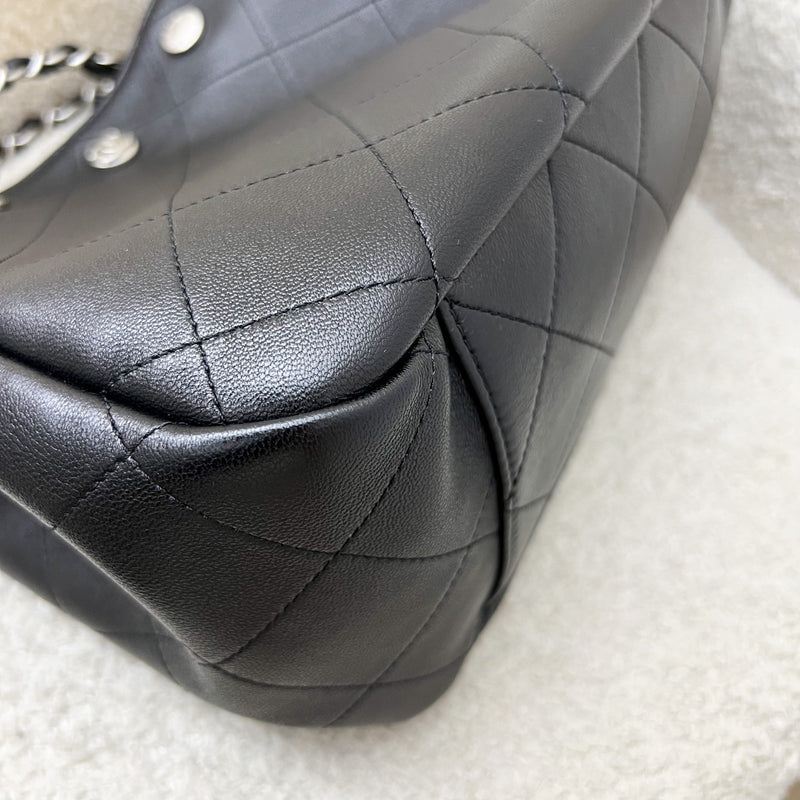 Chanel 25P Tote Bag in Black Shiny Lambskin and SHW (Model: AS5418)