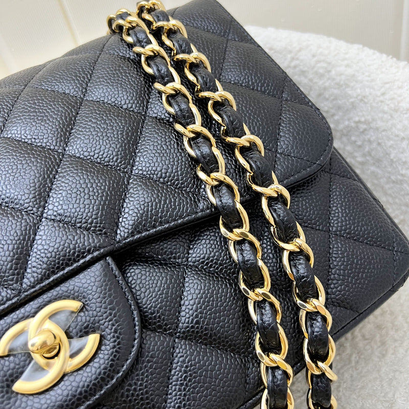 Chanel Jumbo Classic Flap DF in Black Caviar and GHW