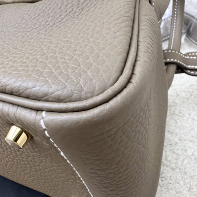 Hermes Mini Lindy in Etoupe Clemence Leather and GHW