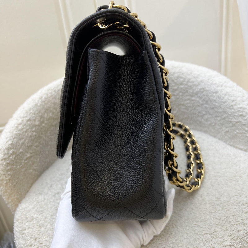 Chanel Jumbo Classic Flap DF in Black Caviar and GHW