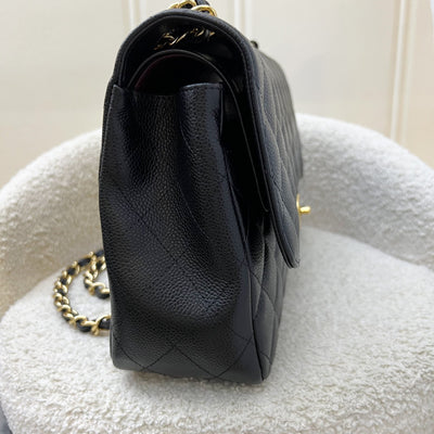 Chanel Jumbo Classic Flap DF in Black Caviar and GHW